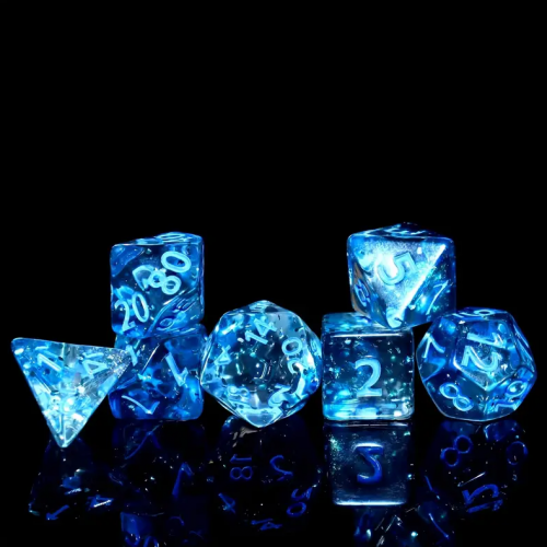 Dés Transparent Bleu Translucide
