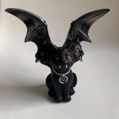 Statuette Chat à trois têtes