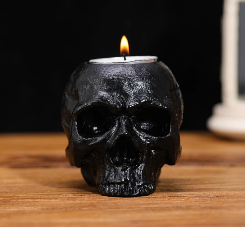 Bougeoir tête de mort